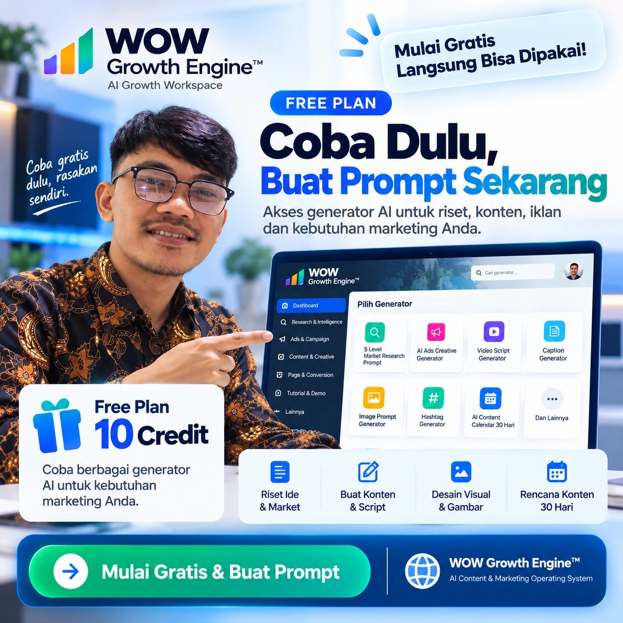 WOW Growth Engine dashboard